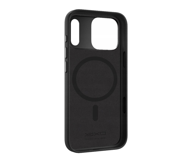 YAXO Leather Gear Slim Case MagSafe iPhone 17 Pro Dusty Black - 1455880 - zdjęcie 3